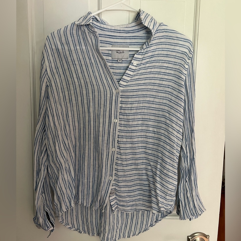 Rails Striped Button Up
